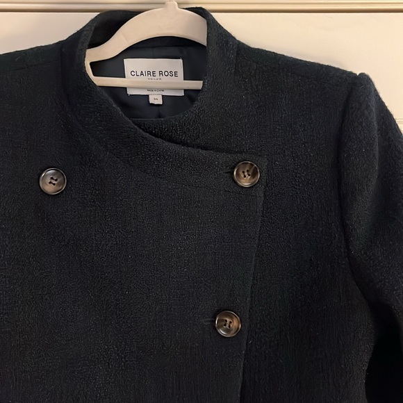 Claire Rose x NA-KD Womens boxy fit blazer jacket Navy size 34 - Picture 6 of 8